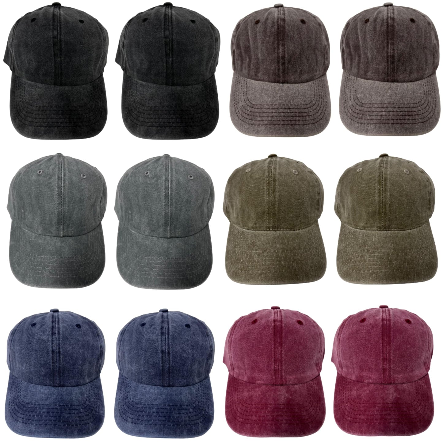 Roytrense Unisex 100% Cotton Washed Low Profile Dad Hat - Adjustable Baseball Cap for Outdoor Activities