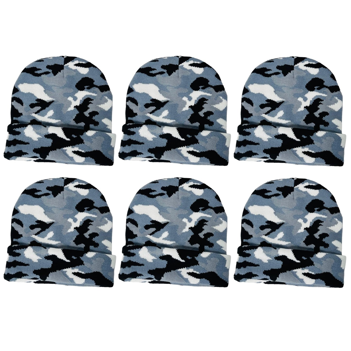 Super Soft Unisex Camo Print Winter Knit Beanie