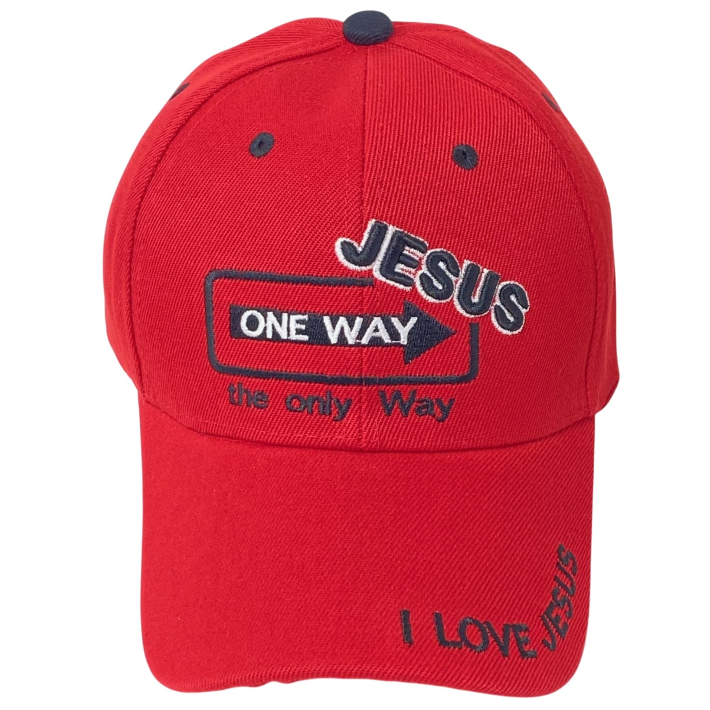Faith Embroidered ‘Jesus One Way’ Baseball Cap – Unisex Christian Religious Dad Hat