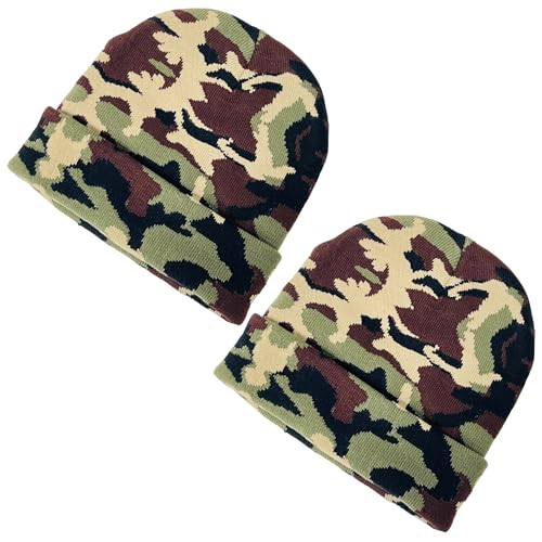 Super Soft Unisex Camo Print Winter Knit Beanie