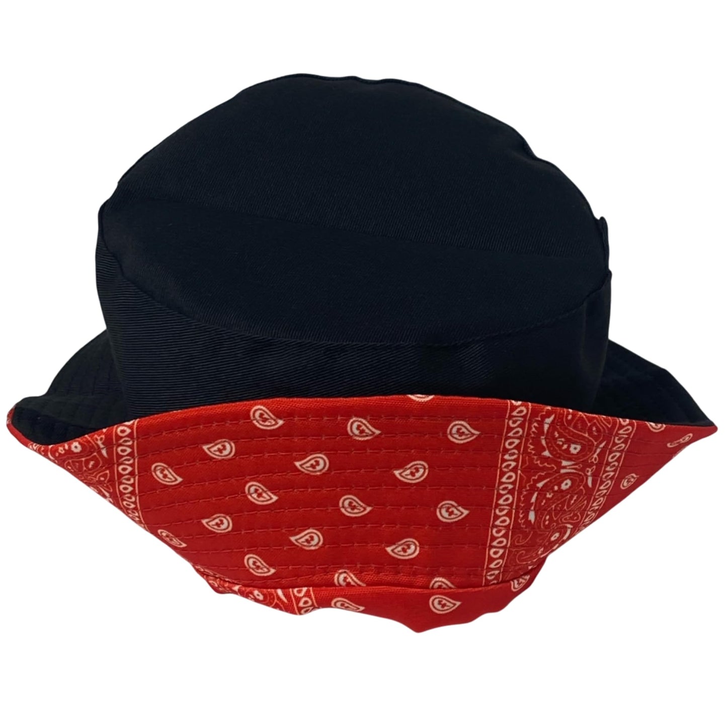 Unisex Bandana Paisley Bucket Hat Reversible Double-Side-Wear Packable for Travel, Outdoors, and Beach