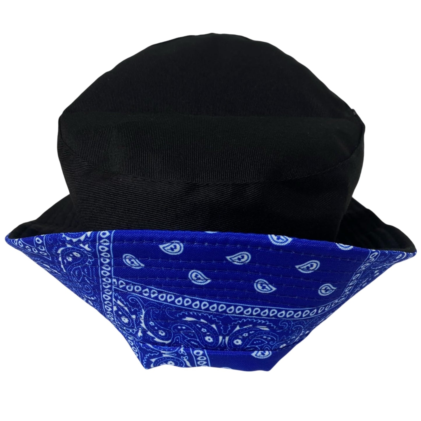 Unisex Bandana Paisley Bucket Hat Reversible Double-Side-Wear Packable for Travel, Outdoors, and Beach