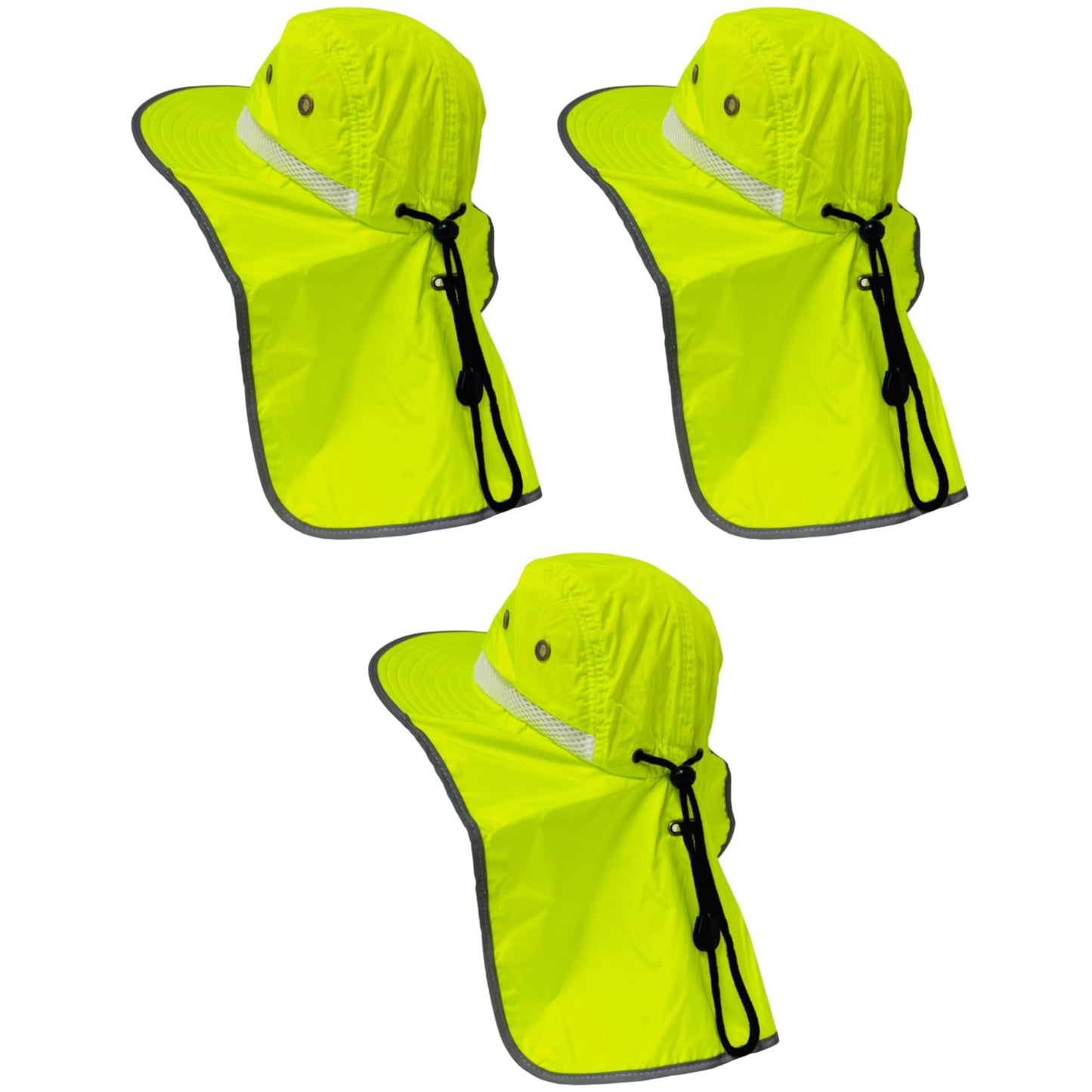 Packable and Adjustable Neon Boonie Sun Hat with Neck Flap