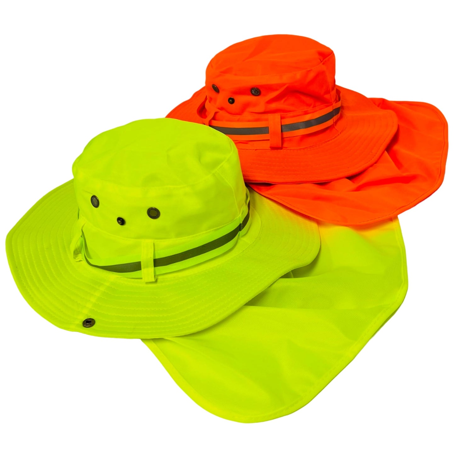 Packable and Adjustable Reflective Neon Boonie Sun Hat