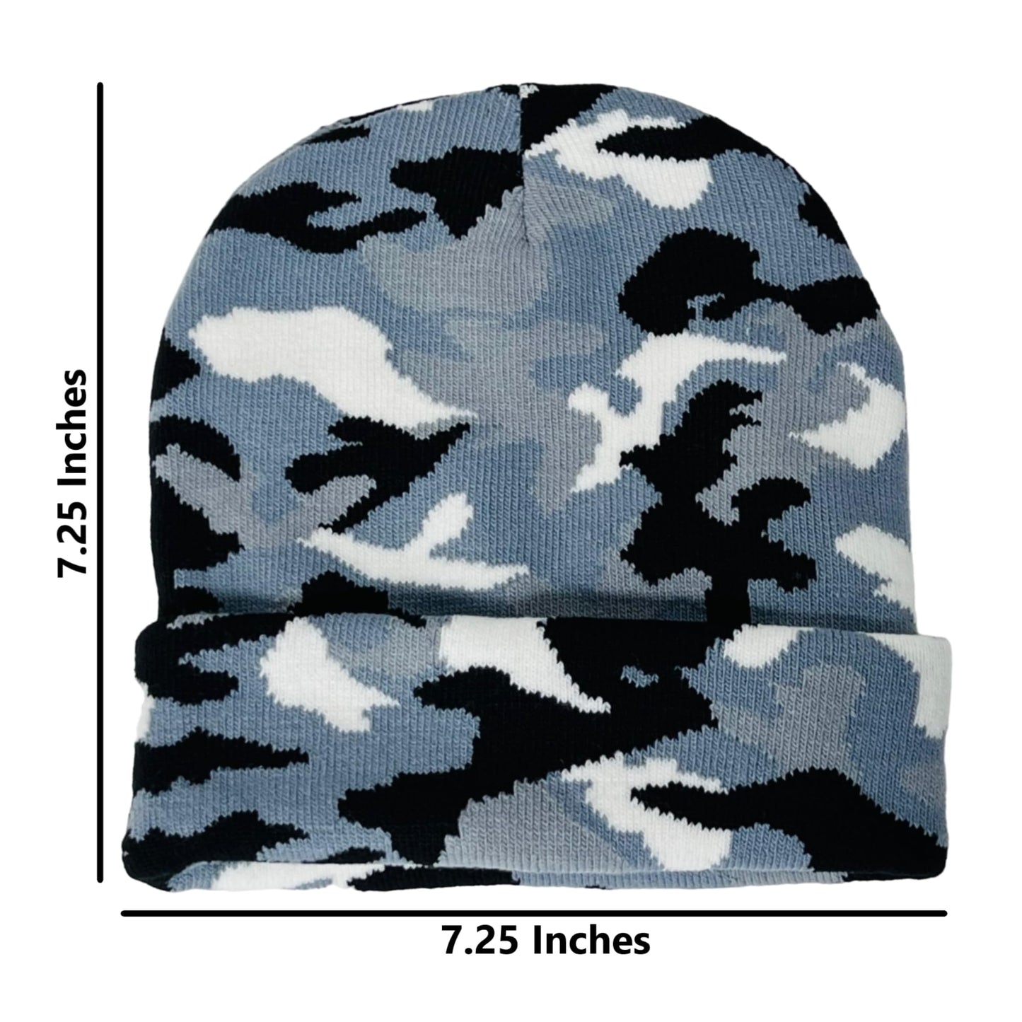 Super Soft Adult & Child Camo Print Winter Knit Beanie Set