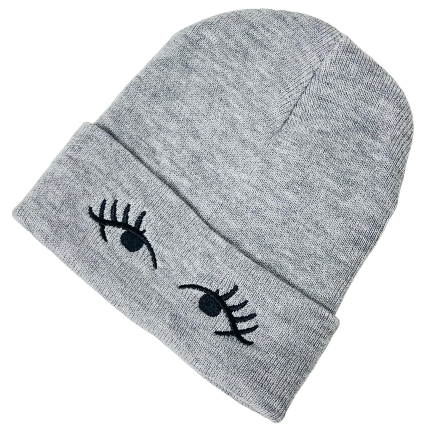 Unisex Embroidered Expression Mood Winter Knit Beanie