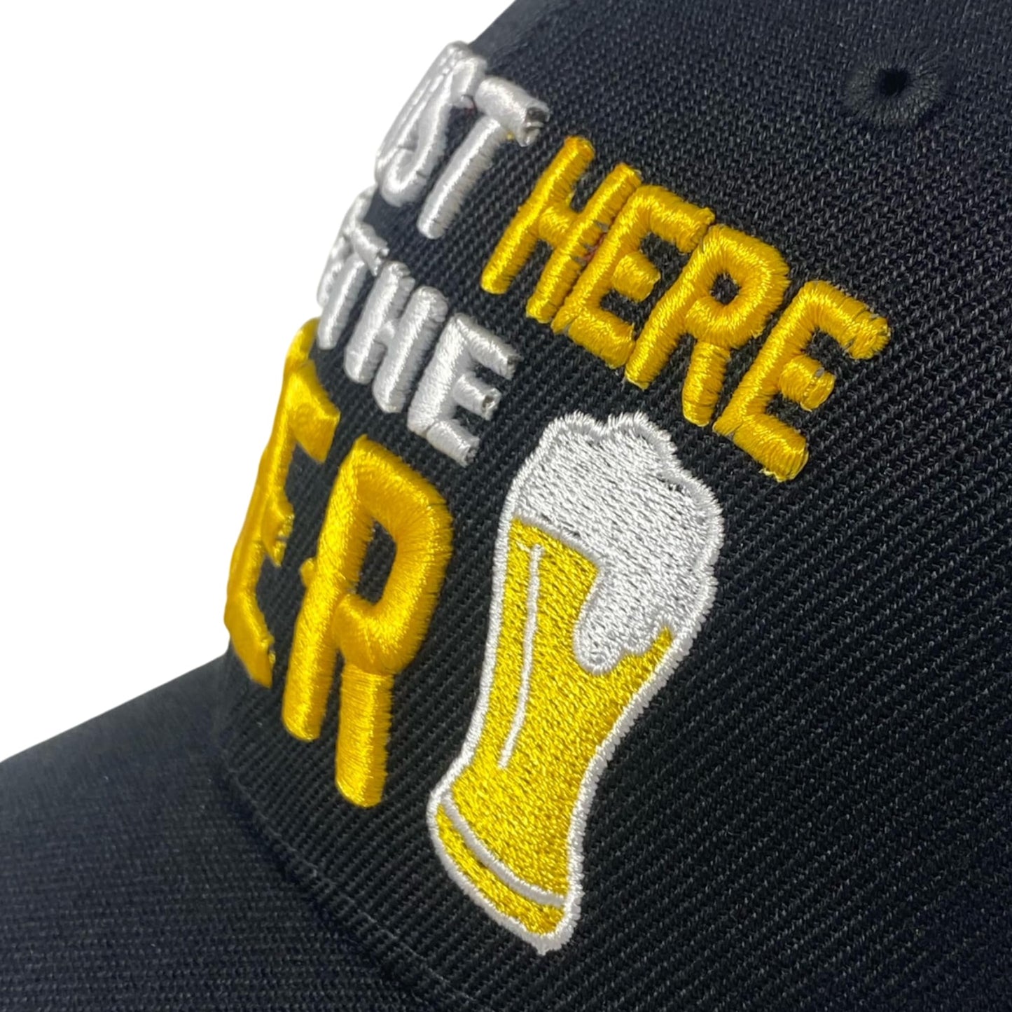 I'm Just Here for The Beer Embroidered Baseball Cap – Unisex Adjustable Dad Hat