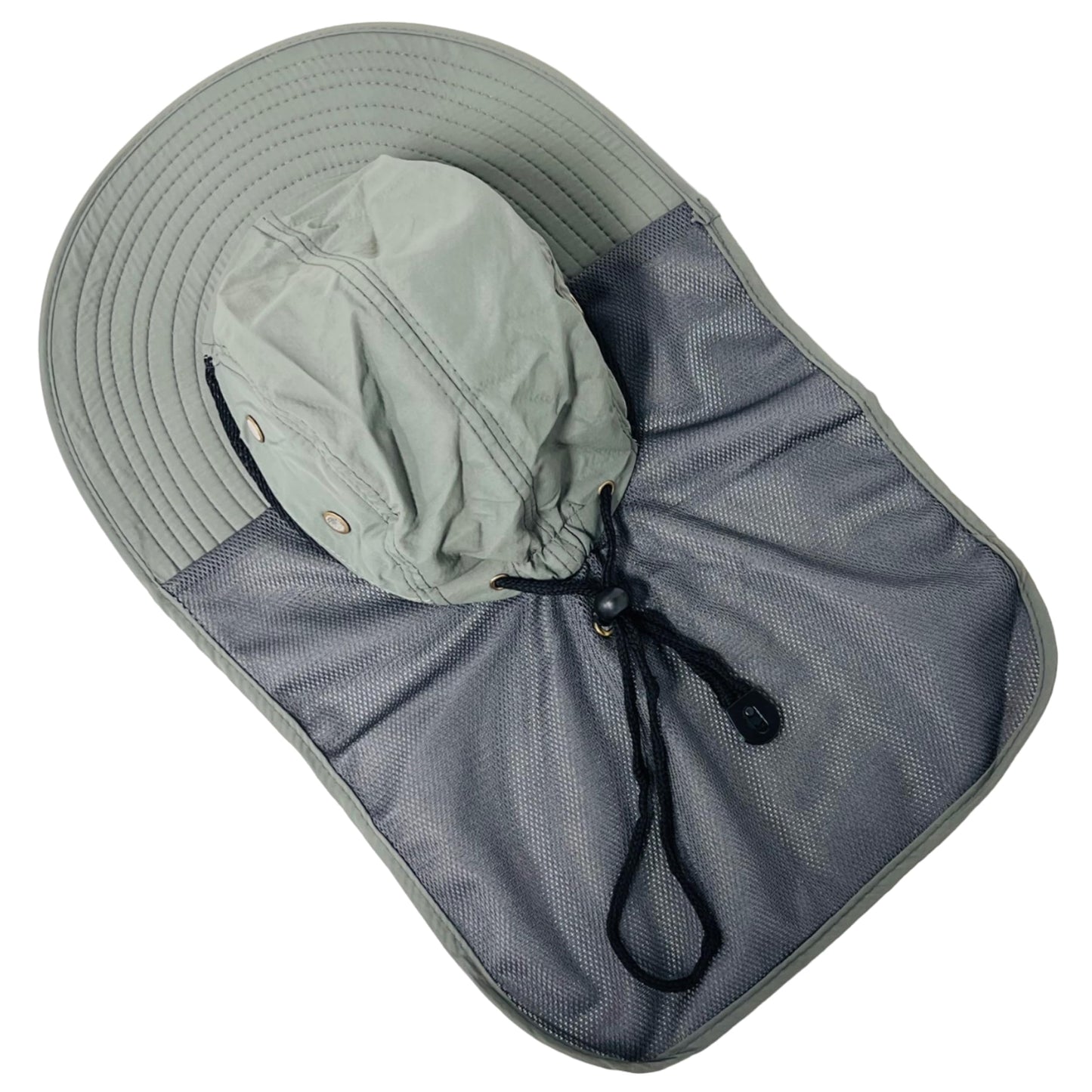 Packable and Adjustable Mesh Boonie Sun Hat with Mesh Neck Flap