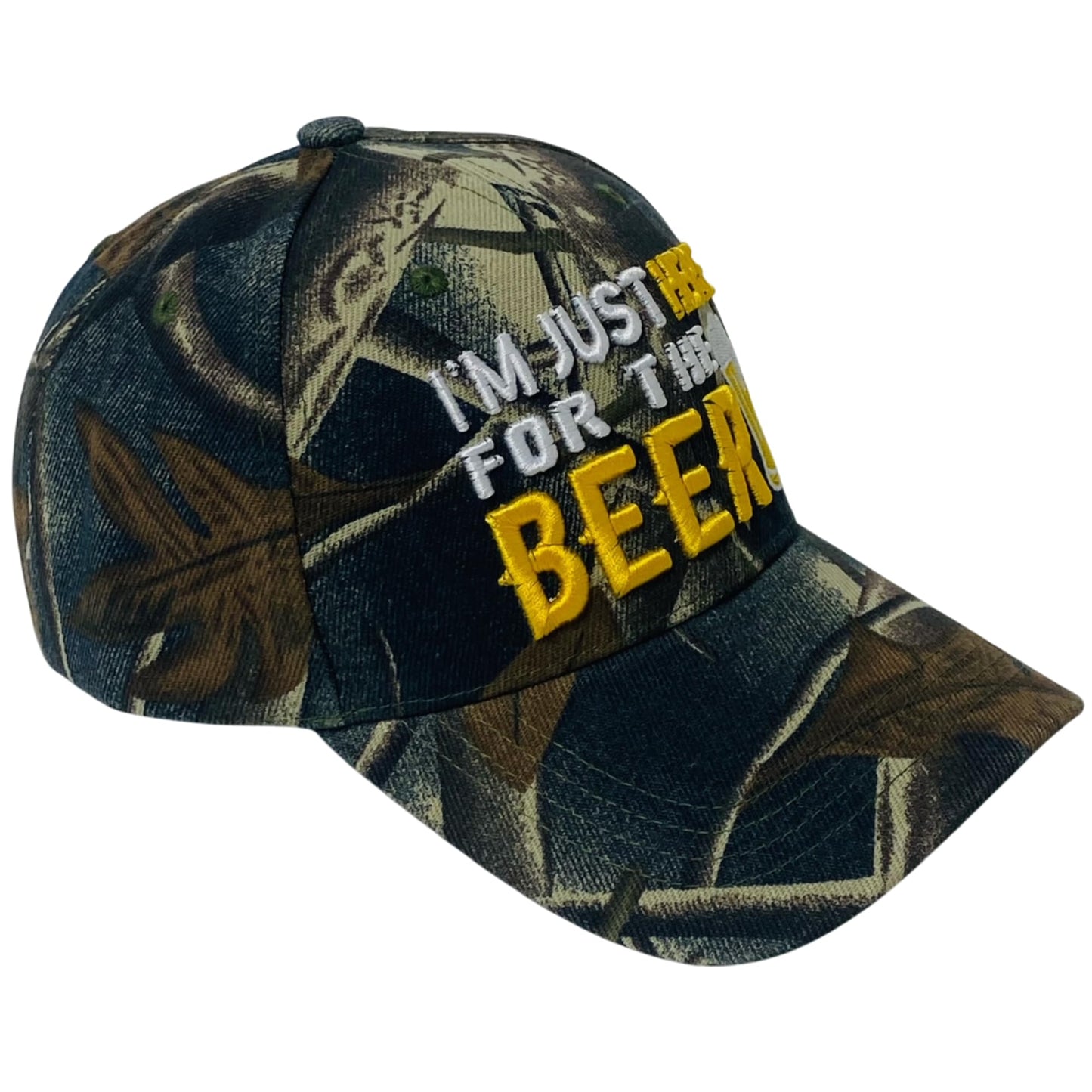 I'm Just Here for The Beer Embroidered Baseball Cap – Unisex Adjustable Dad Hat