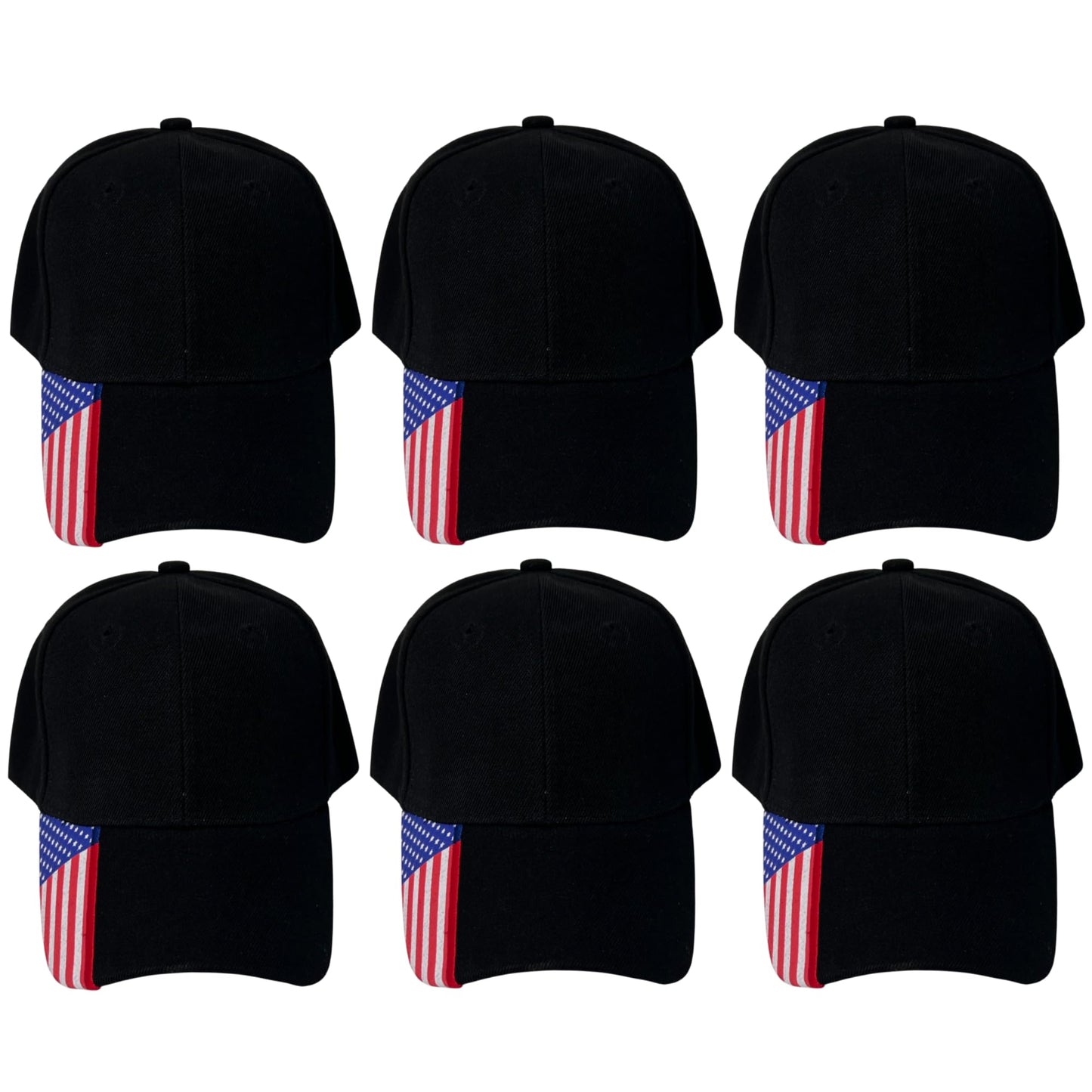 Roytrense Embroidered Flag Unisex Adjustable Solid Baseball Cap