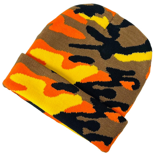 Super Soft Unisex Camo Print Winter Knit Beanie