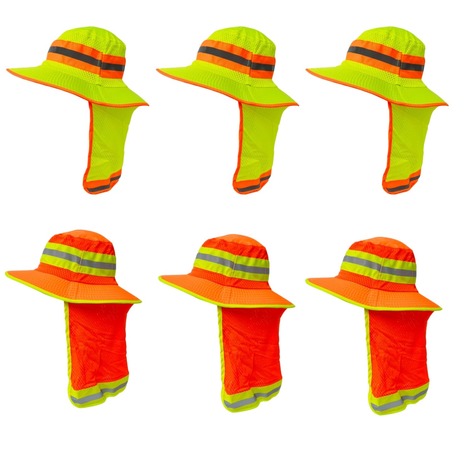 Packable and Adjustable Reflective Neon Boonie Sun Hat