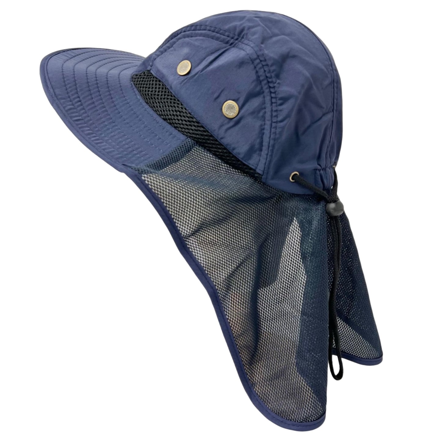 Packable and Adjustable Mesh Boonie Sun Hat with Mesh Neck Flap