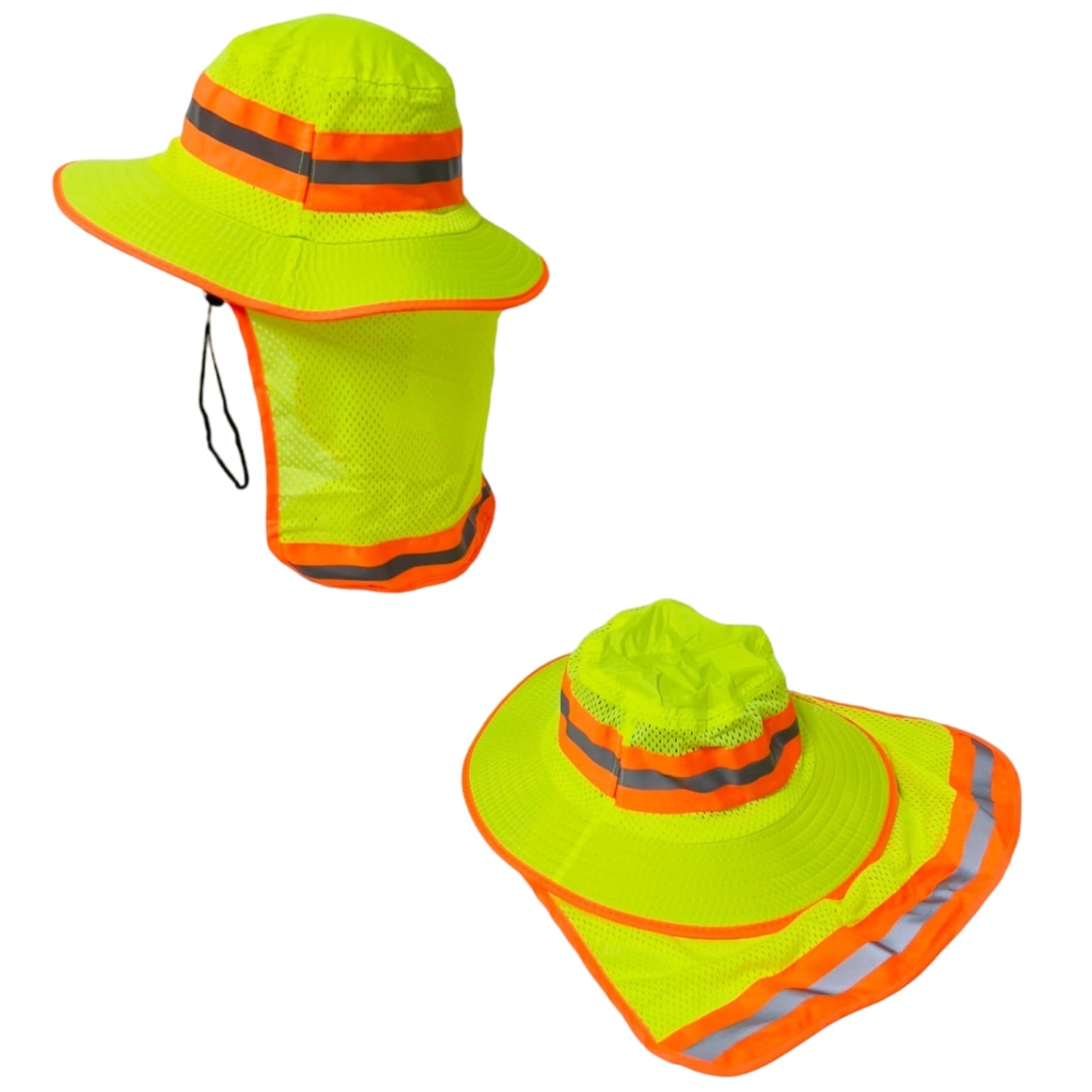 Packable and Adjustable Reflective Neon Boonie Sun Hat