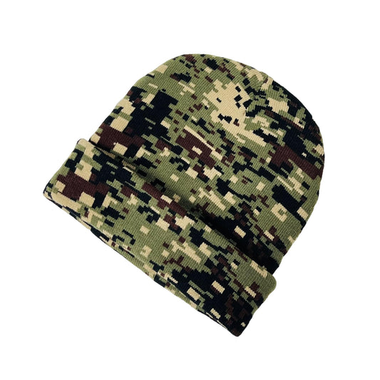 Roytrense Super Soft Child Unisex Camo Print Winter Knit Beanie