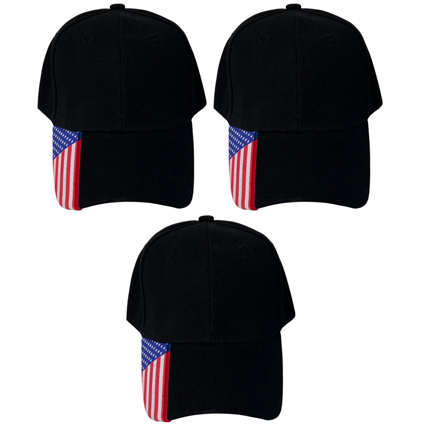 Roytrense Embroidered Flag Unisex Adjustable Solid Baseball Cap
