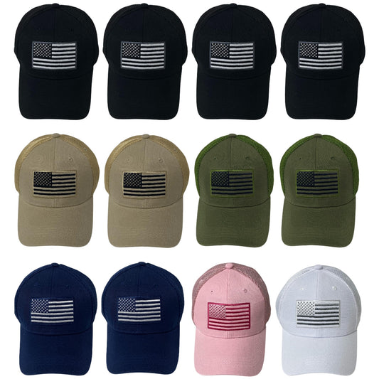 Roytrense Unisex Embroidered Flag Baseball Cap – Patriotic Mesh Dad Hat