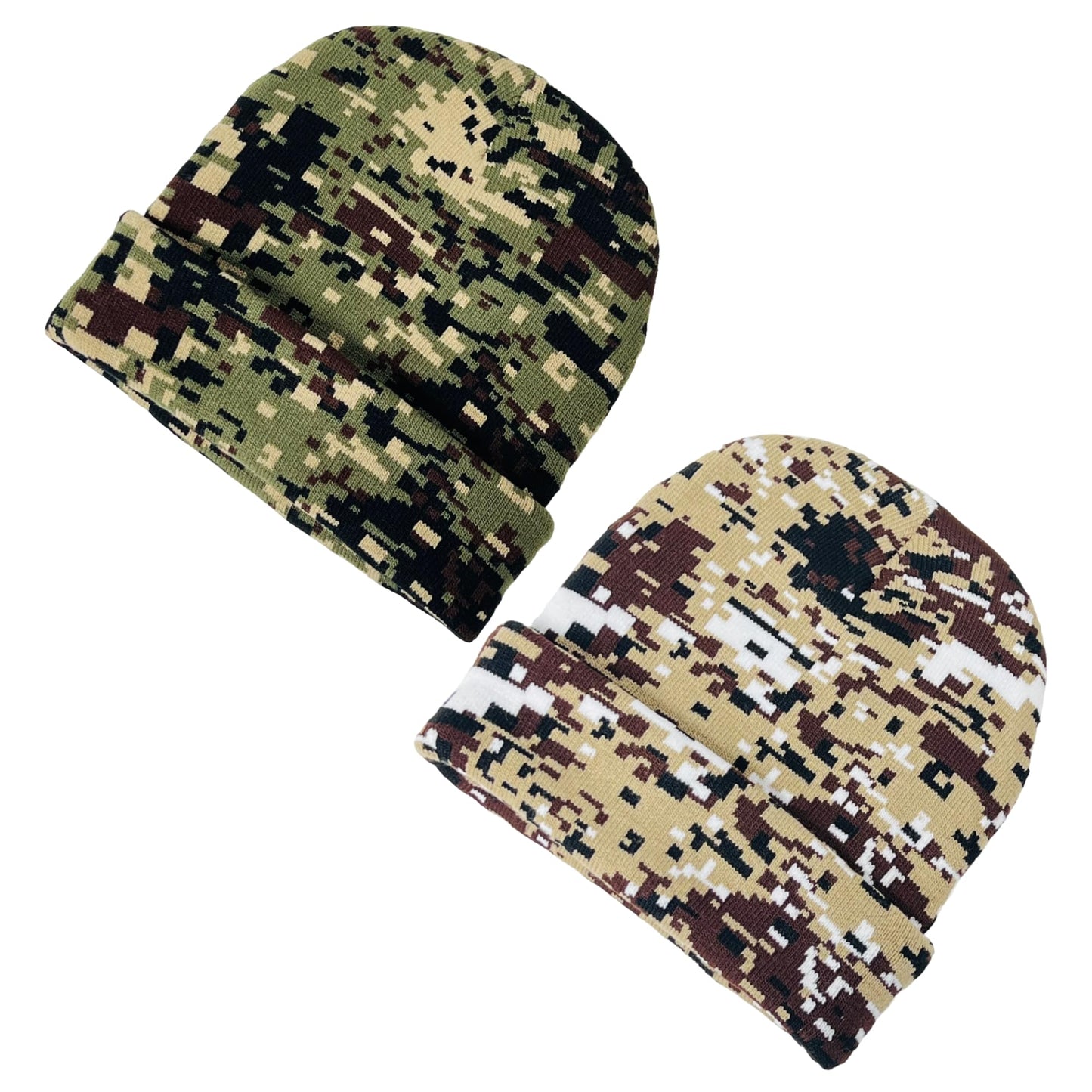 Super Soft Unisex Camo Print Winter Knit Beanie