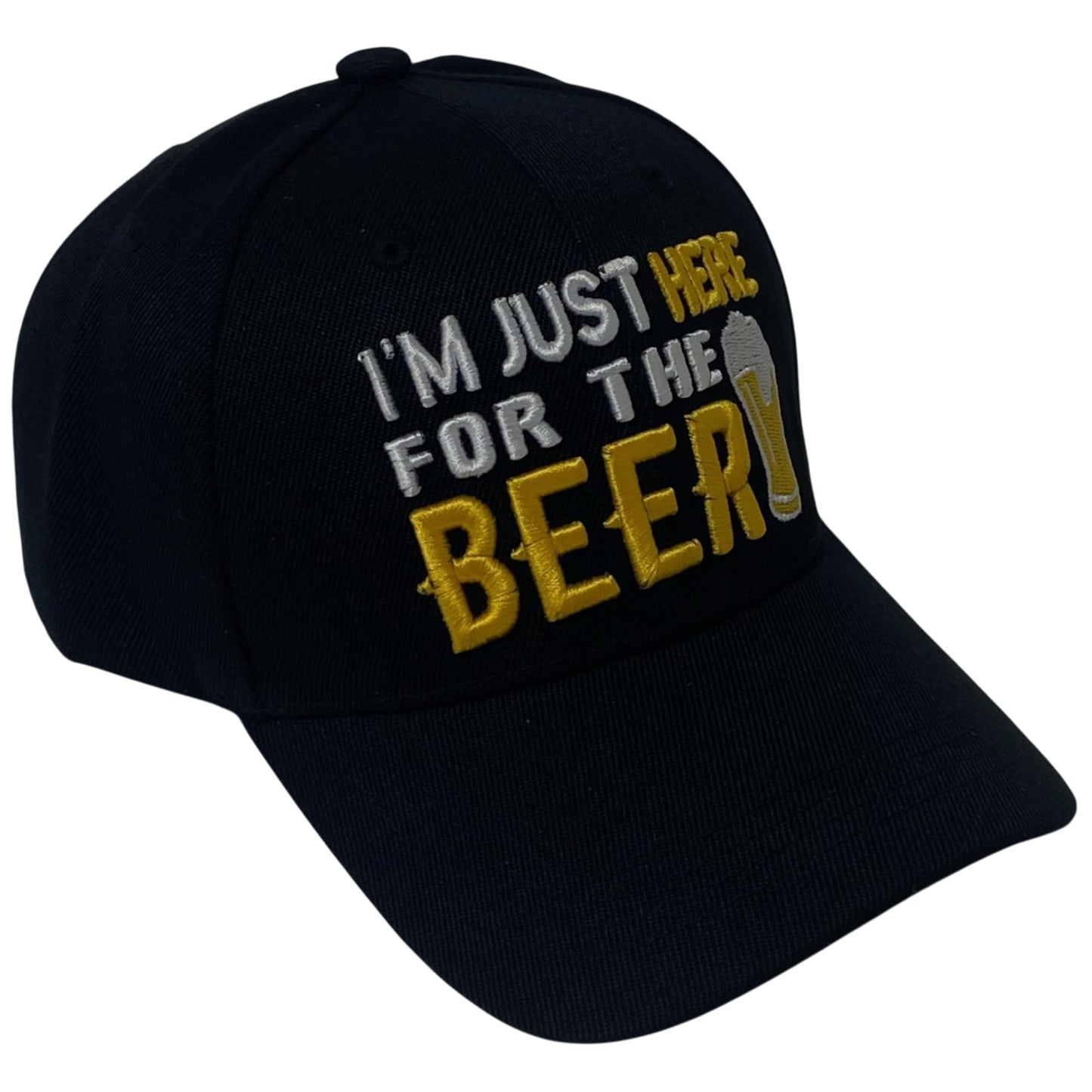 I'm Just Here for The Beer Embroidered Baseball Cap – Unisex Adjustable Dad Hat