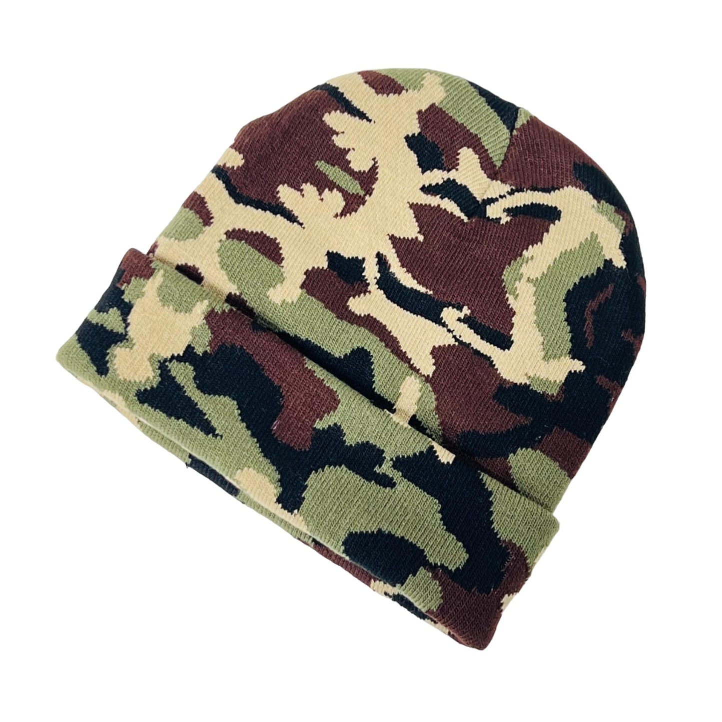 Roytrense Super Soft Child Unisex Camo Print Winter Knit Beanie