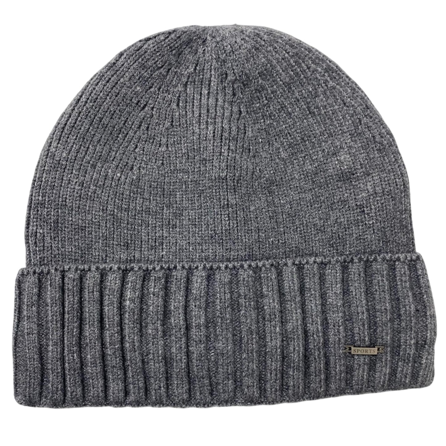 Super Soft Plush-Lined Solid Color Knitted Sport Cuffed Winter Hat