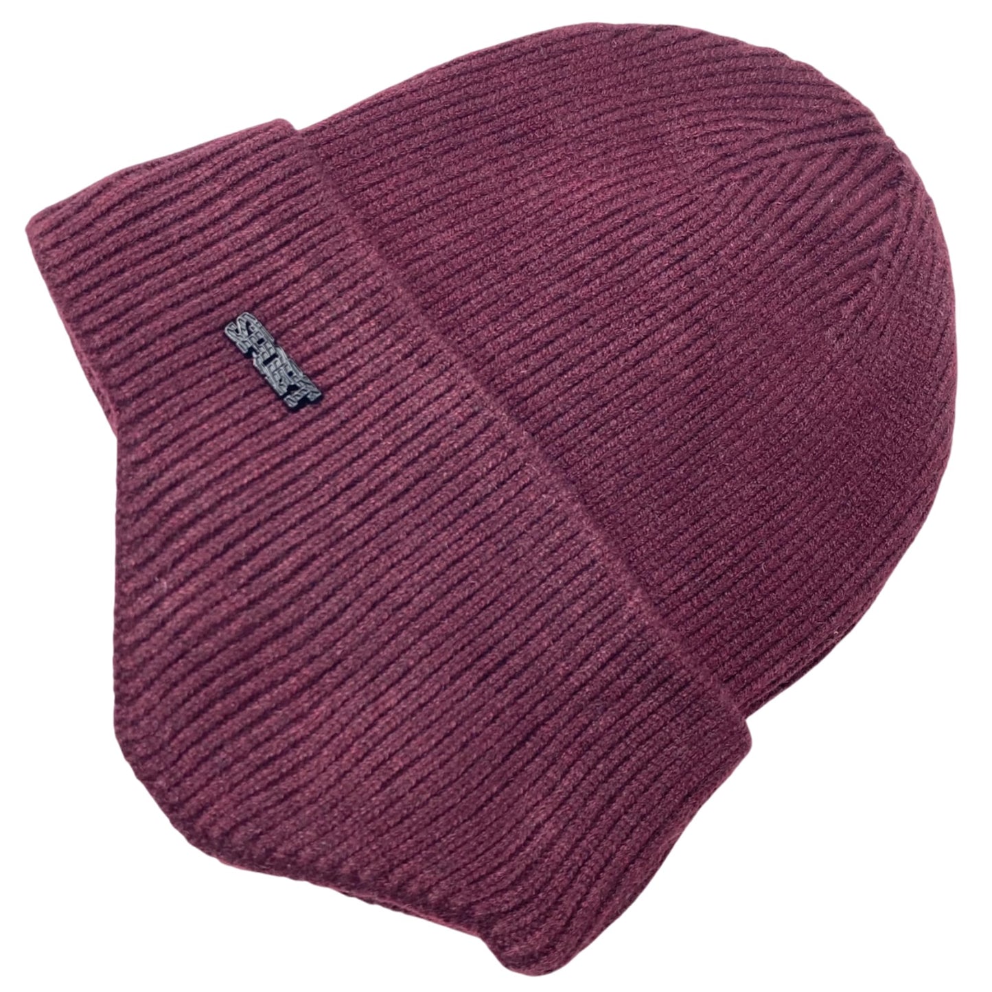 Super Soft Plush-Lined Solid Color Knitted Sport Cuffed Hat with Ear Cover