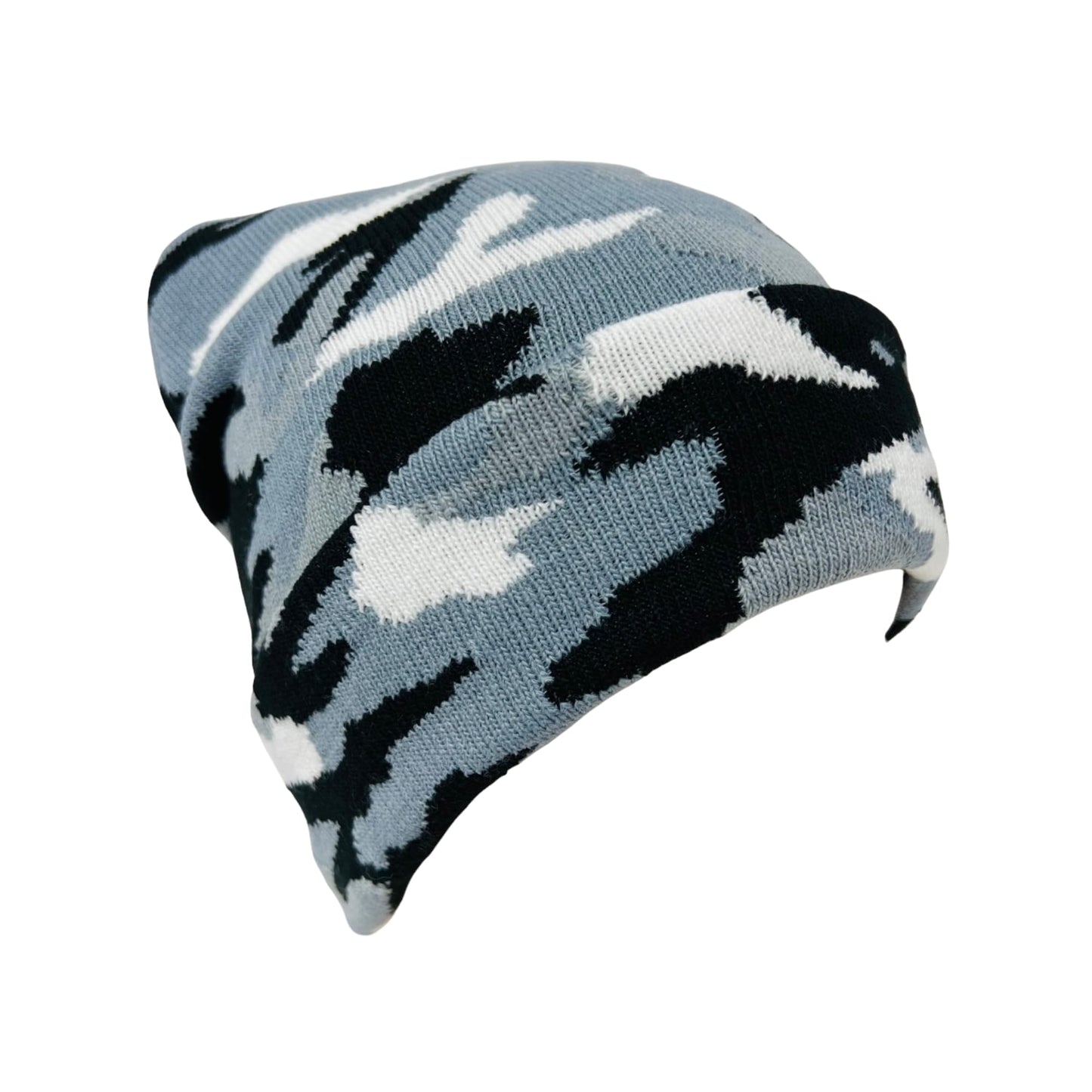 Roytrense Super Soft Child Unisex Camo Print Winter Knit Beanie