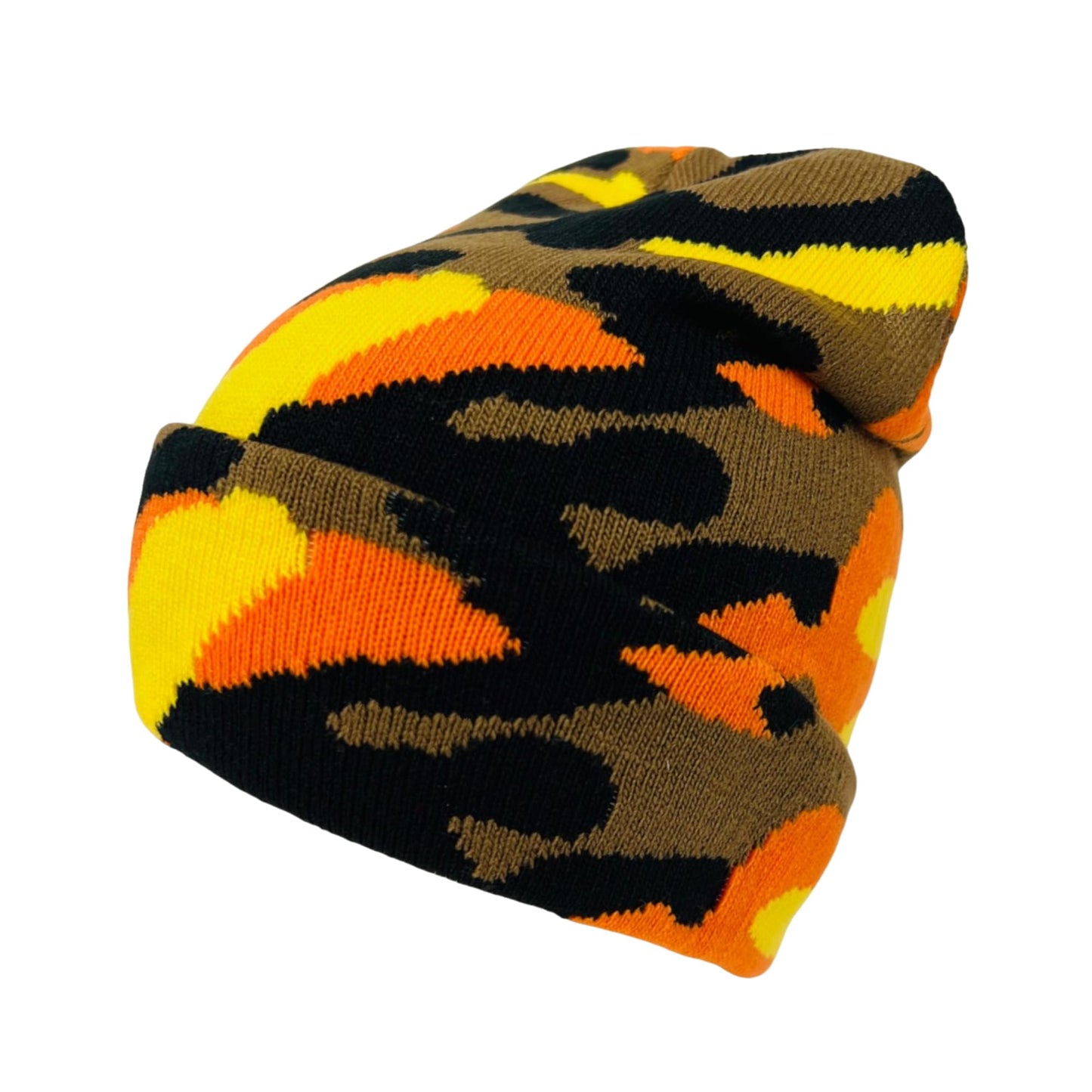 Roytrense Super Soft Child Unisex Camo Print Winter Knit Beanie