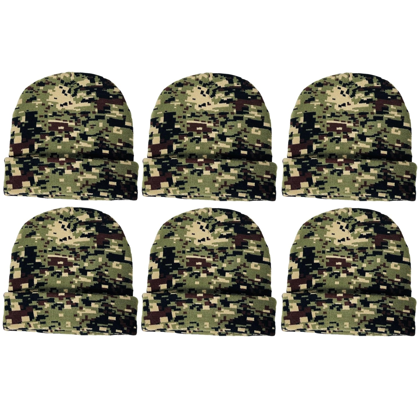 Super Soft Unisex Camo Print Winter Knit Beanie