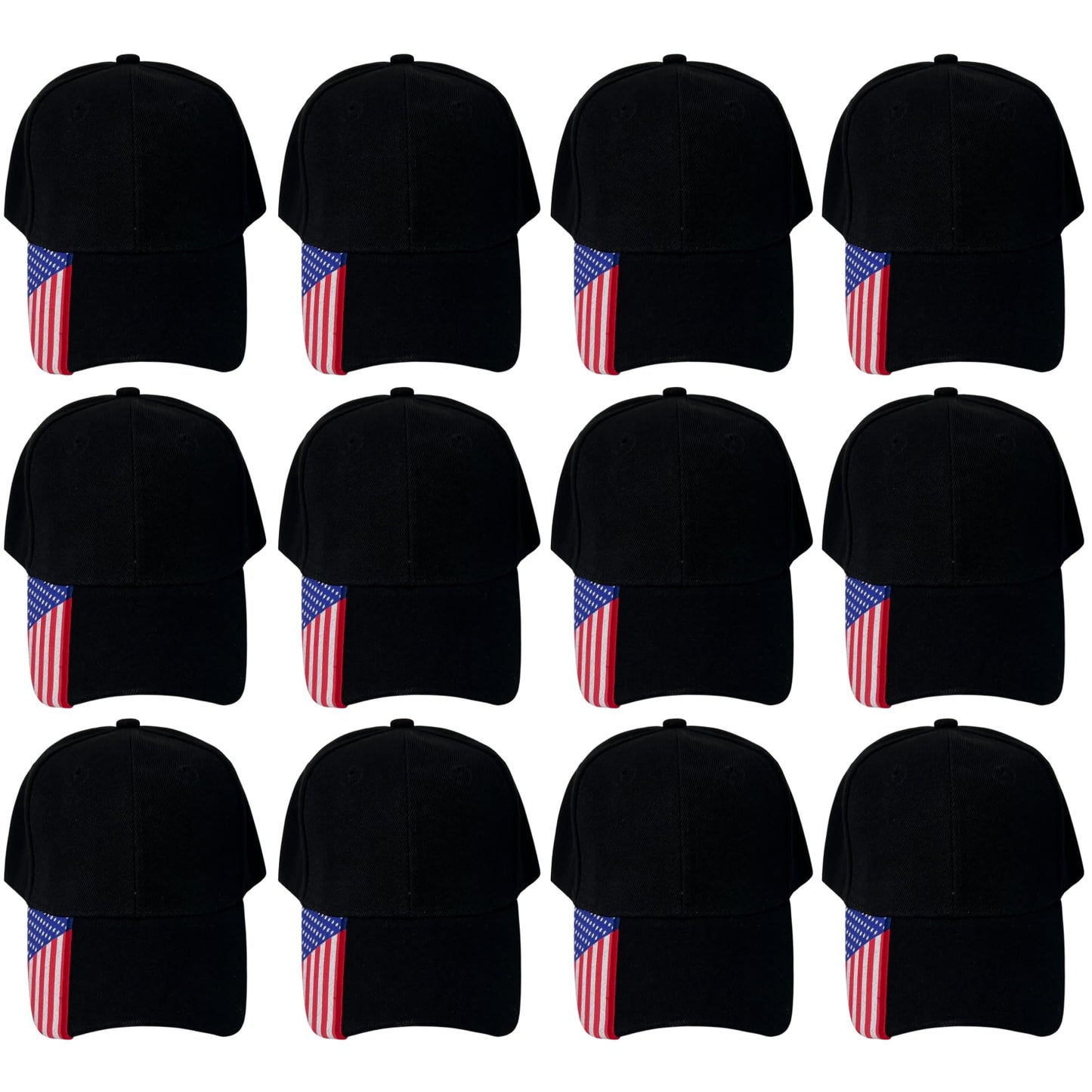 Roytrense Embroidered Flag Unisex Adjustable Solid Baseball Cap