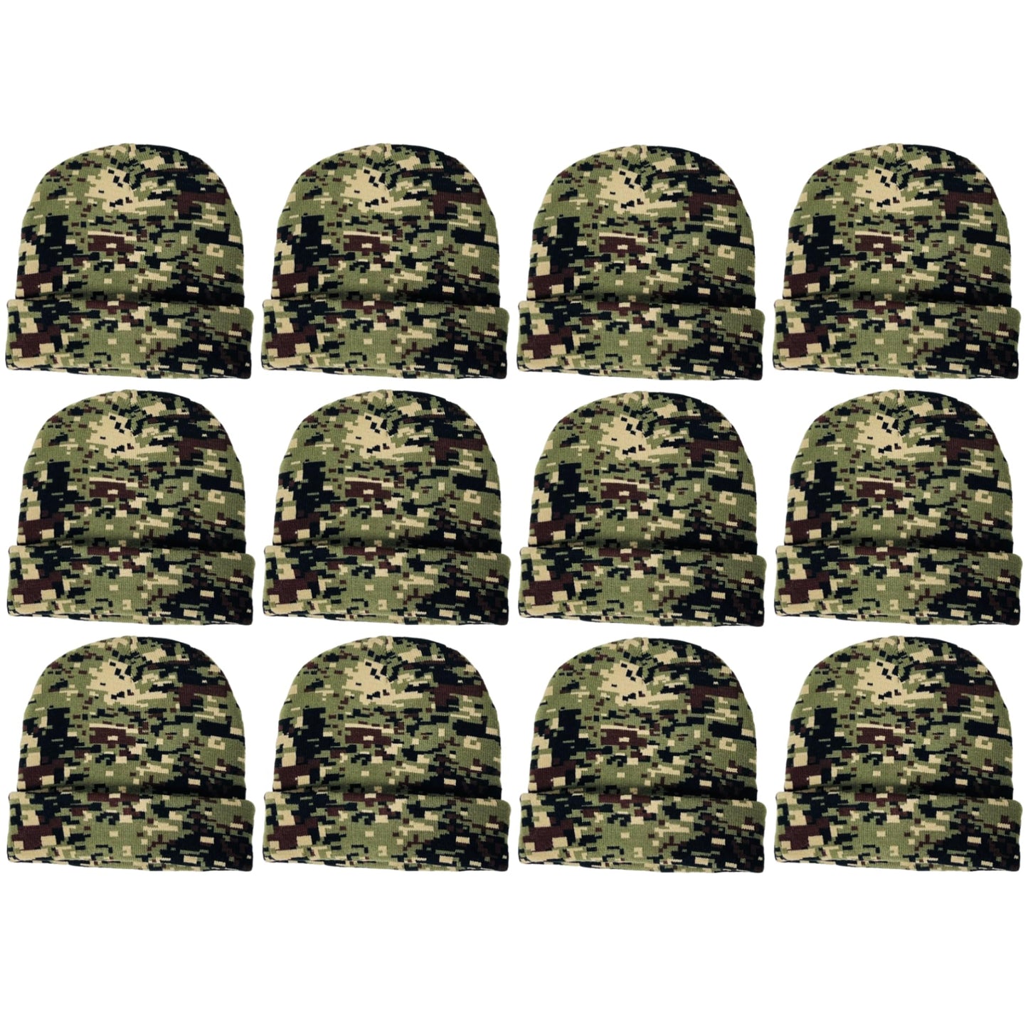 Super Soft Unisex Camo Print Winter Knit Beanie