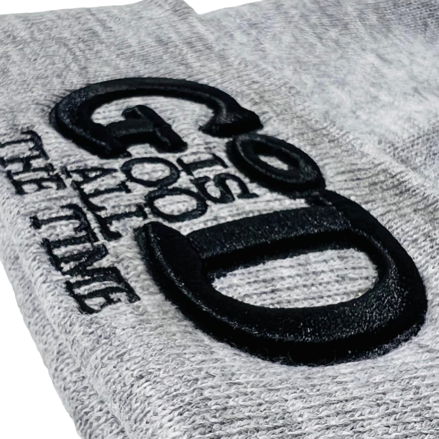 Roytrense Unisex 3D Embroidered God is Good All The Time Winter Knit Beanie