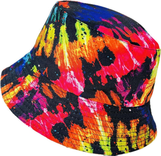 Unisex Bucket Hat Reversible Double-Side-Wear Packable for Travel, Outdoors, and Beach