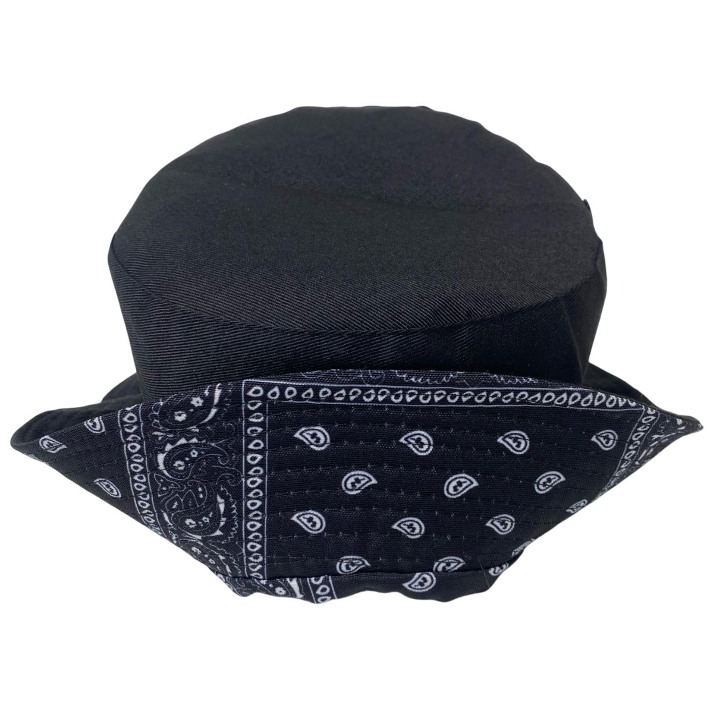 Unisex Bandana Paisley Bucket Hat Reversible Double-Side-Wear Packable for Travel, Outdoors, and Beach