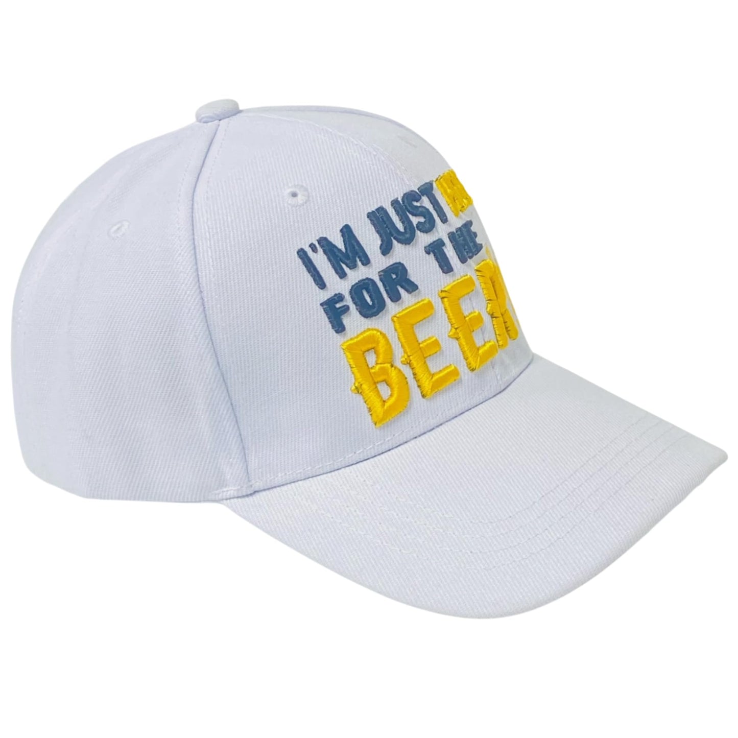 I'm Just Here for The Beer Embroidered Baseball Cap – Unisex Adjustable Dad Hat
