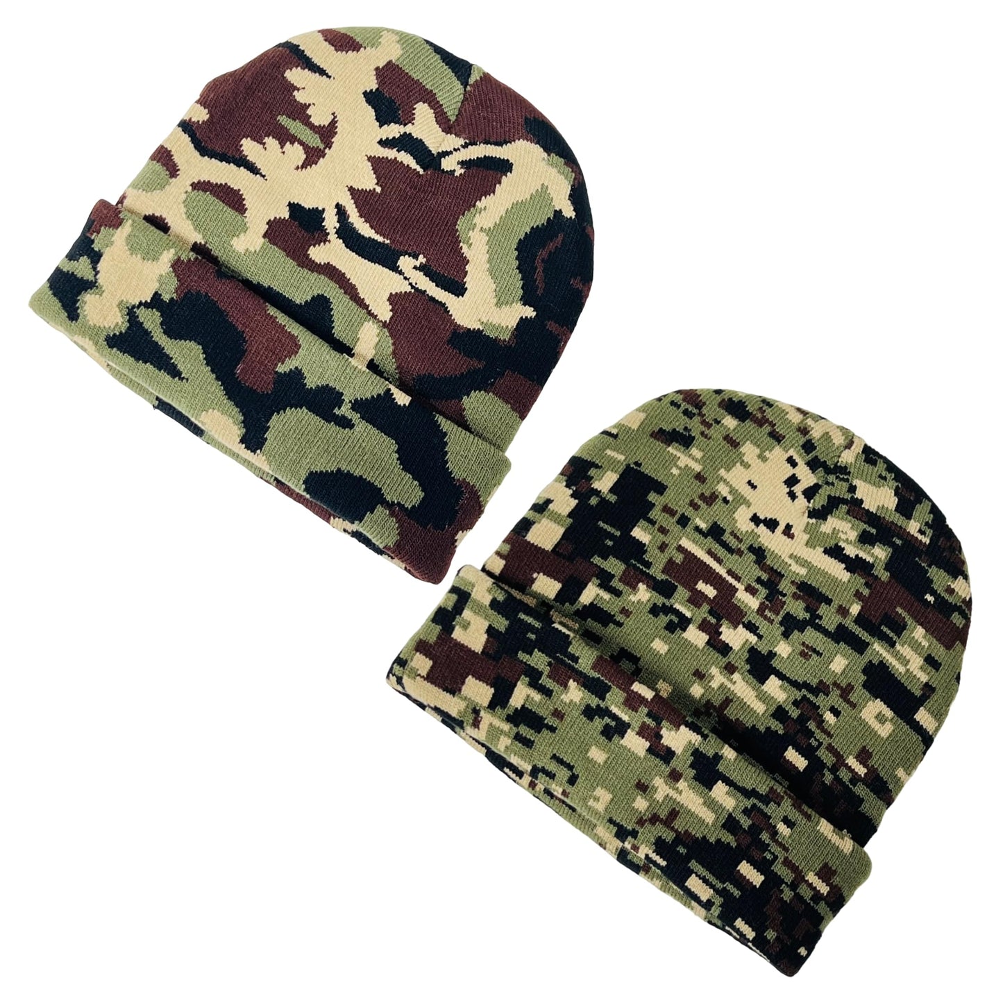 Super Soft Unisex Camo Print Winter Knit Beanie