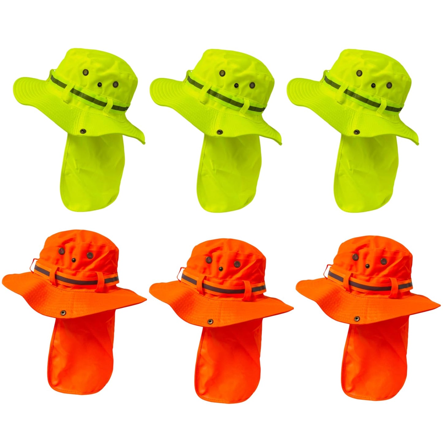 Packable and Adjustable Reflective Neon Boonie Sun Hat