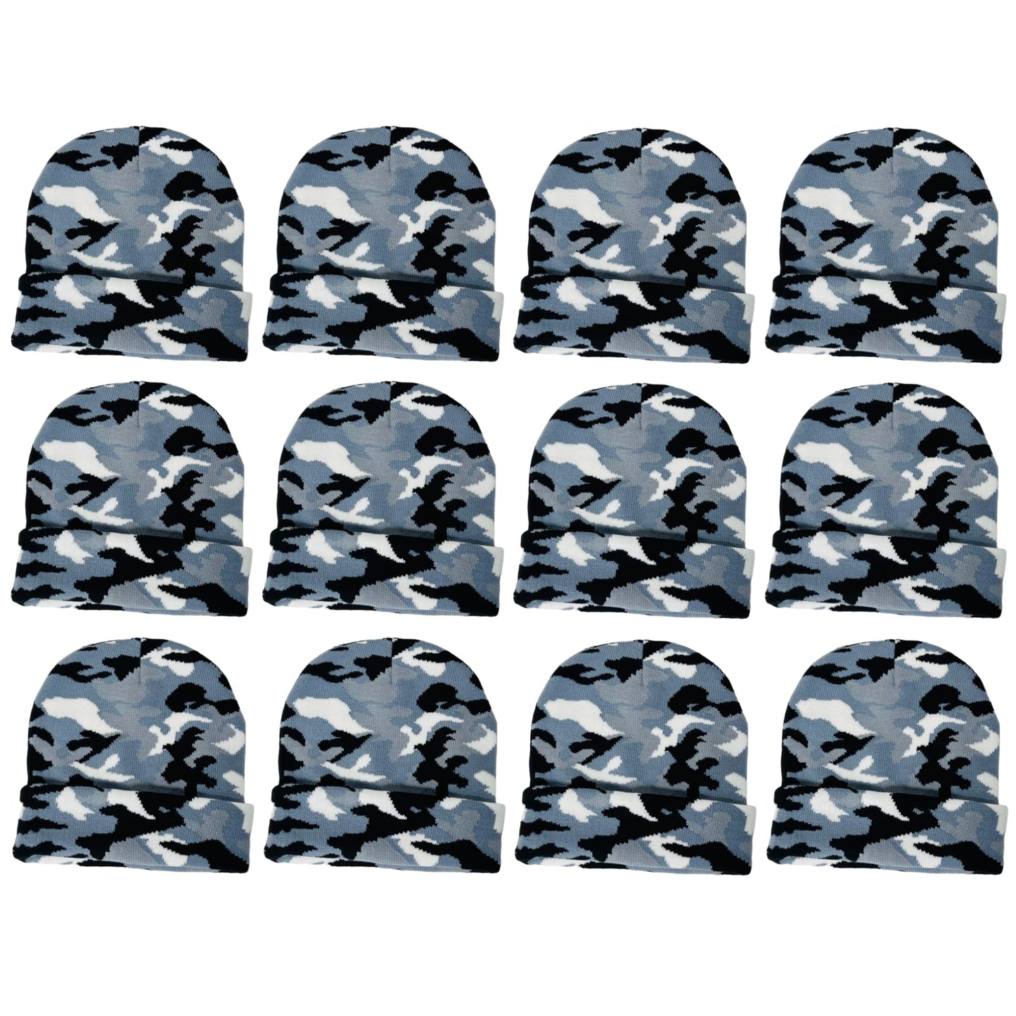 Super Soft Unisex Camo Print Winter Knit Beanie
