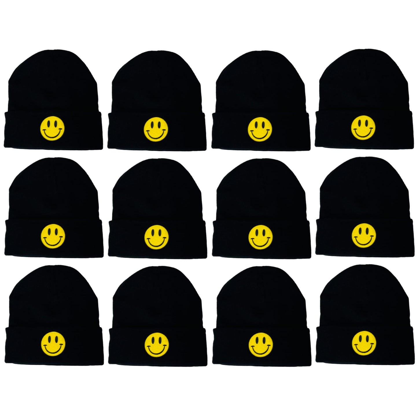 Unisex Embroidered Emoji Winter Knit Beanie