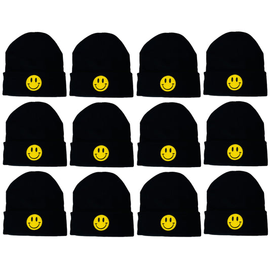 Unisex Embroidered Emoji Winter Knit Beanie