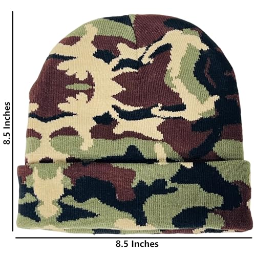 Super Soft Unisex Camo Print Winter Knit Beanie