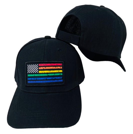 Unisex Rainbow Pride Adjustable Baseball Cap Rainbow Flag
