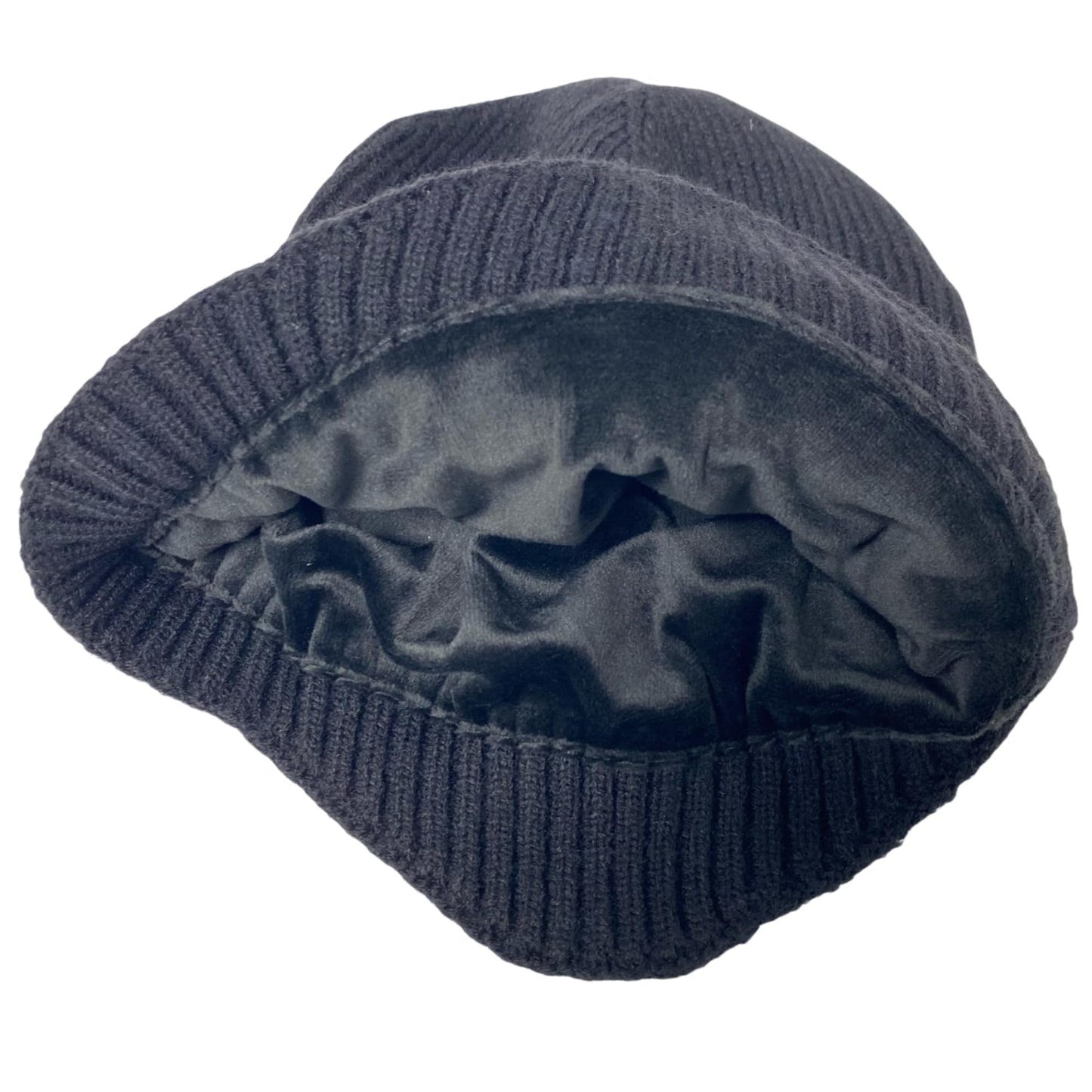 Super Soft Plush-Lined Solid Color Knitted Sport Cuffed Hat with Ear Cover