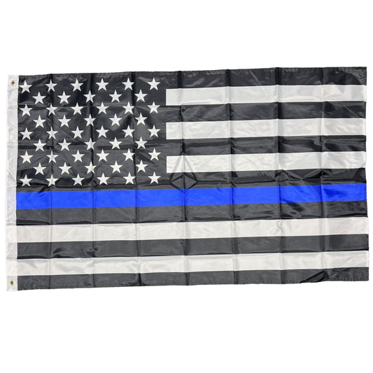 Double Stitched Blue Line American 3X5 Flag