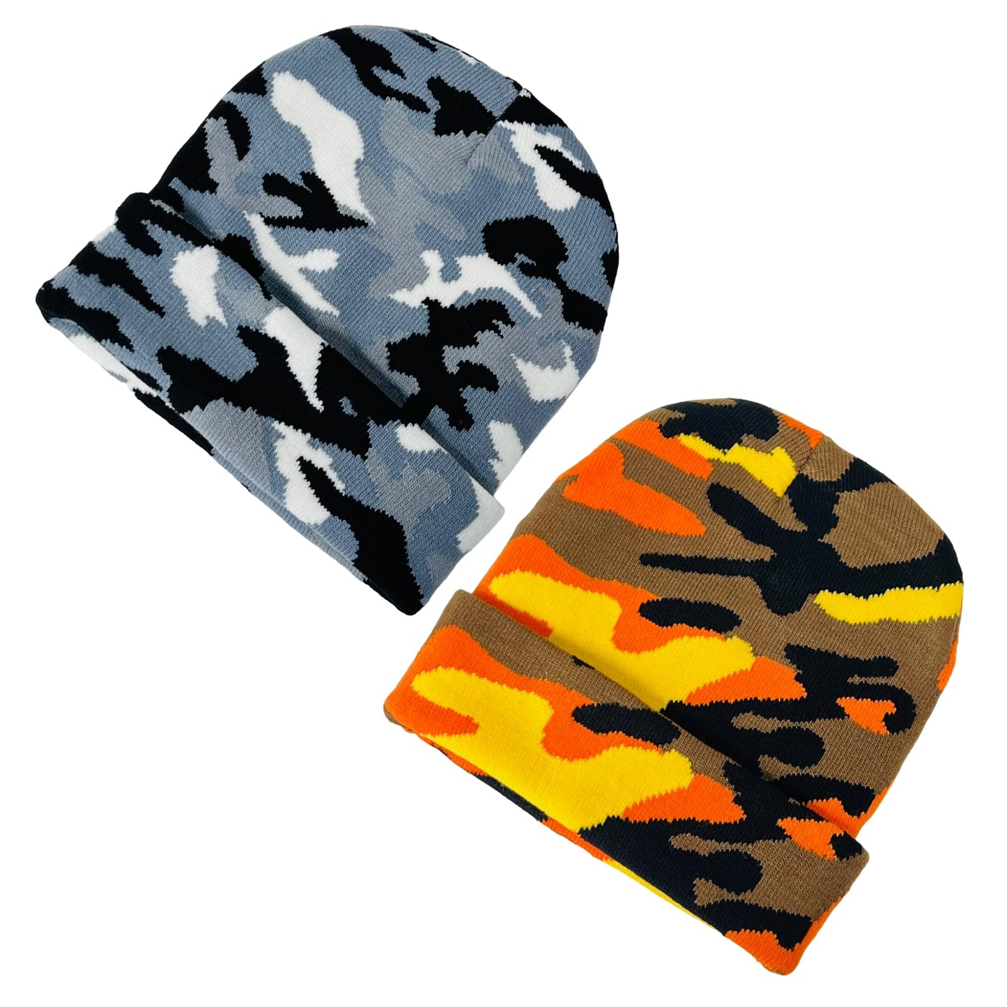 Super Soft Unisex Camo Print Winter Knit Beanie
