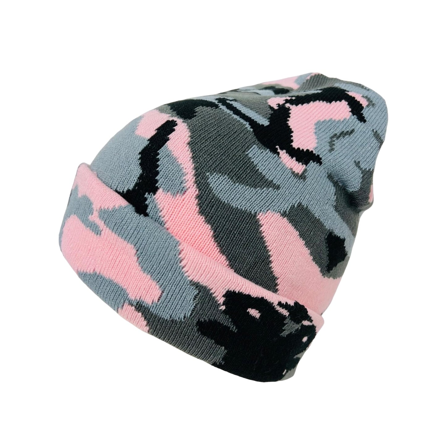 Roytrense Super Soft Child Unisex Camo Print Winter Knit Beanie