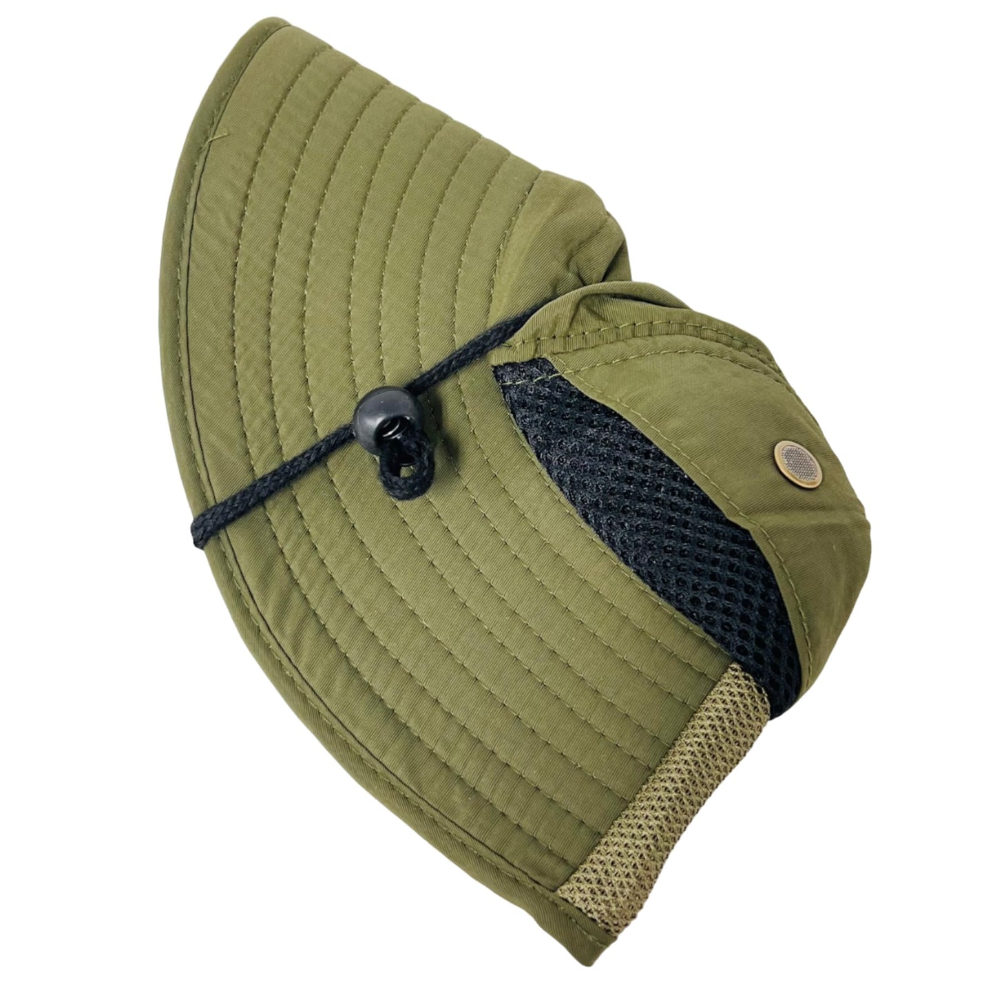 Packable and Adjustable Mesh Boonie Sun Hat with Mesh Neck Flap