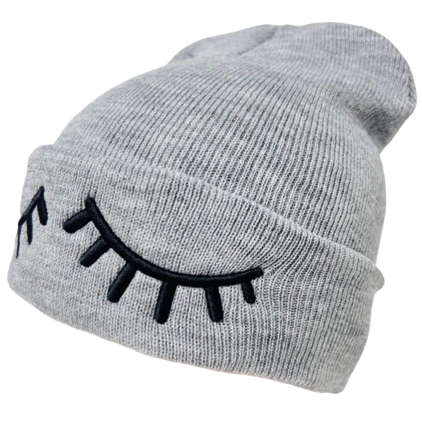 Unisex Embroidered Expression Mood Winter Knit Beanie