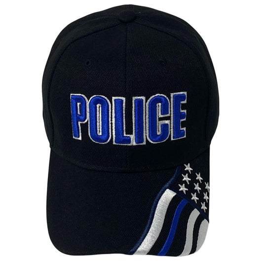 Roytrense Unisex Embroidered Police Baseball Cap – Blue Line Flag Embroidered Bill