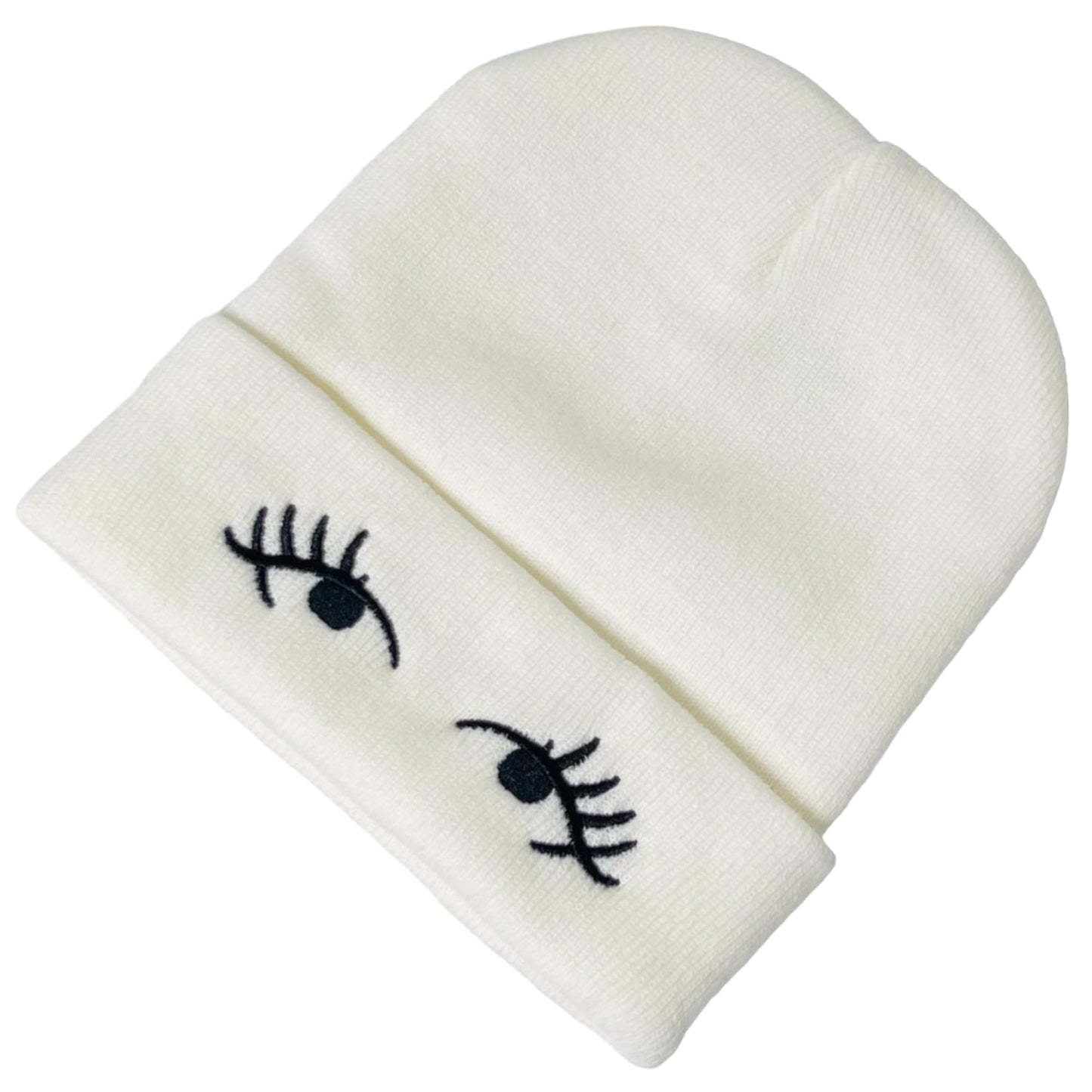 Unisex Embroidered Expression Mood Winter Knit Beanie